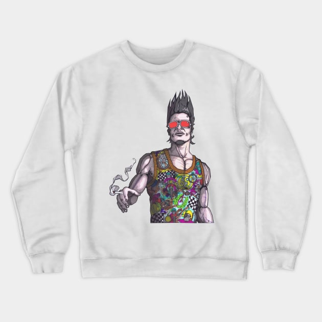 The Man in the Red Sunglasses Crewneck Sweatshirt by SpencerHart